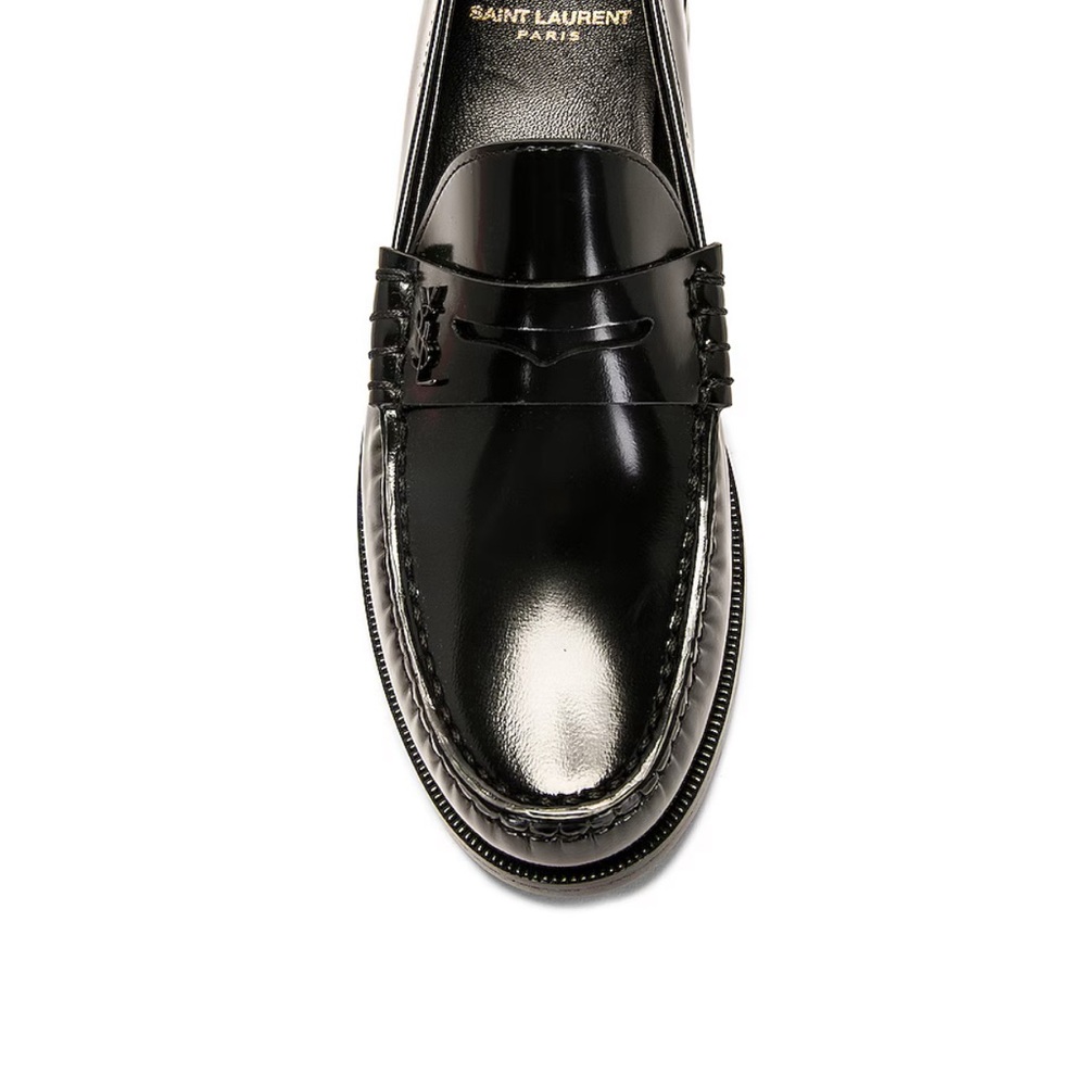 Saint Laurent Glossy Black Loafers